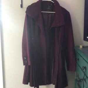 Worthington burgundy coat medium